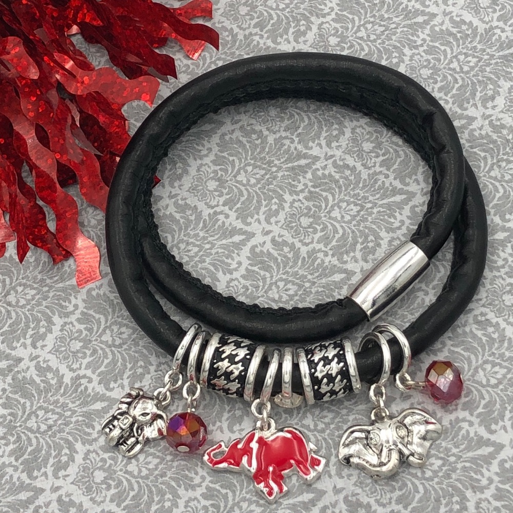 Elephant Charm Wrap Bracelet